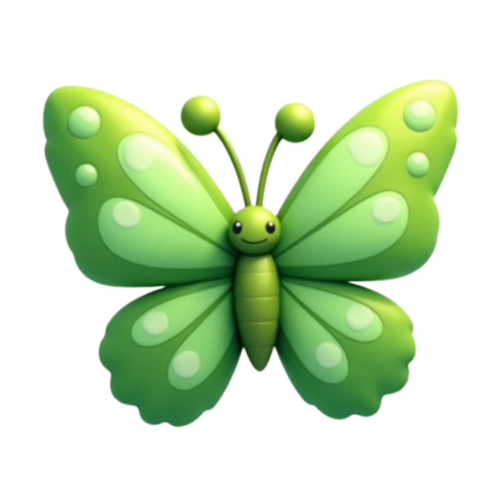 Green Butterfly Emoji